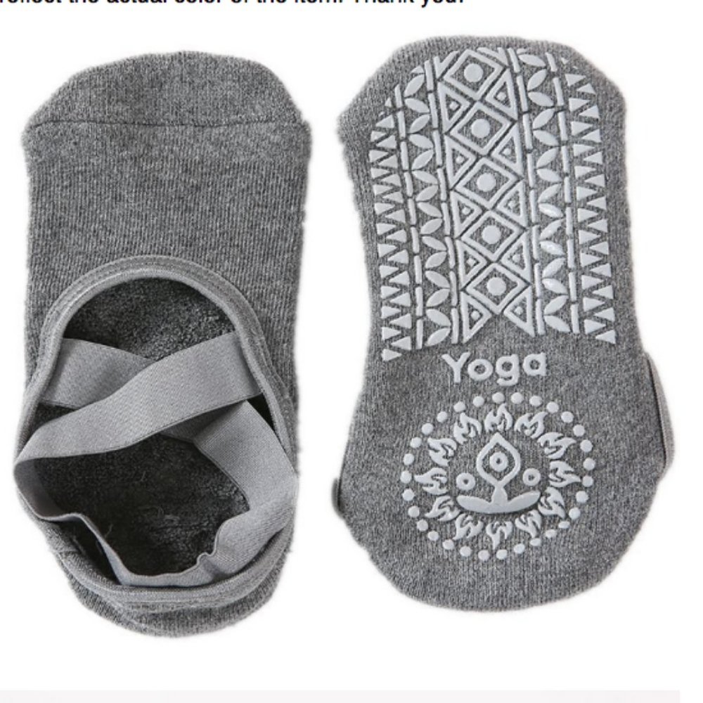 2 Pair Set - NonSlip Socks for Yoga, Pilates Workout